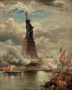 Edward Moran - Statue of Liberty Enlightening the World, 1886