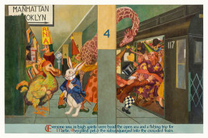 Abram August Champanier - Alice and Friends in the Subway, 1938