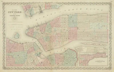 J. H. Colton and Co. (publisher) - Map of New York and the Adjacent Cities, 1855