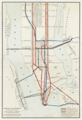 American Bank Note Company (engraver) - Subways and Tunnels, Manhattan Island, 1907