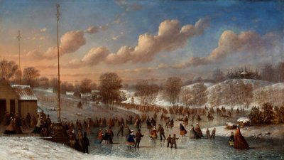 Johann Mongles Culverhouse - Skating in Central Park, 1865