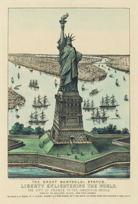 Currier and Ives - The Great Bartholdi Statue, Liberty Enlightening the World, 1885