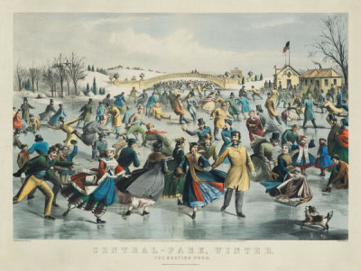 Lyman Wetmore Atwater - Central Park, Winter – The Skating Pond, 1862