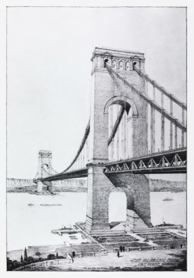Wurts Bros. - Architectural rendering of the George Washington Bridge, 1926
