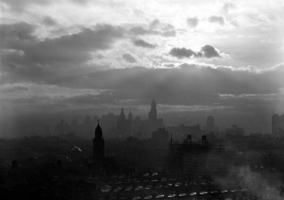 Samuel Herman Gottscho - New York City views. View south toward Woolworth Building from the roof of the Christodora House, 1929