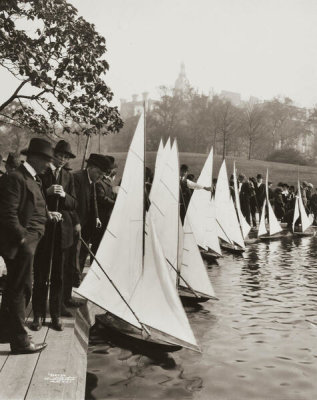 Wurts Bros. - [Sailboats in Central Park], 1920