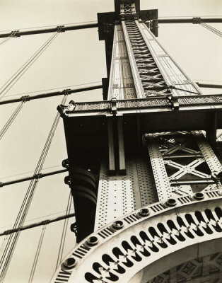Berenice Abbott - Manhattan Bridge, Looking Up, 1936