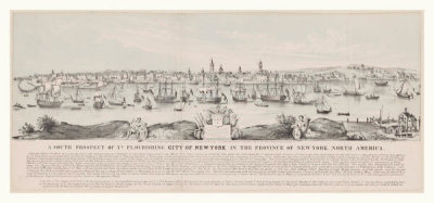 George Hayward - A South Prospect of Ye Flourishing City of New-York in the Province of New York, North America, 1746