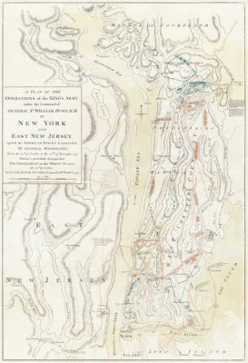 Claude Joseph Sauthier - A Plan of the Operation of the King's Army under the Command of General Sr. William Howe, K.B. in New York and East New Jersey, 1777
